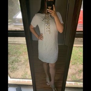 Michael Kors Lace Up White Dress